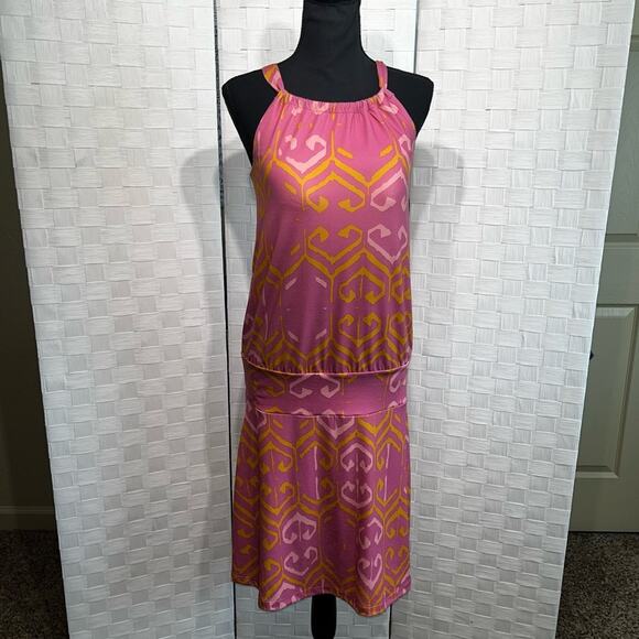PrAna Womens Avore Dress Size Medium Halter Neckline Boho Drip Waist Summer Soft - Picture 12 of 16